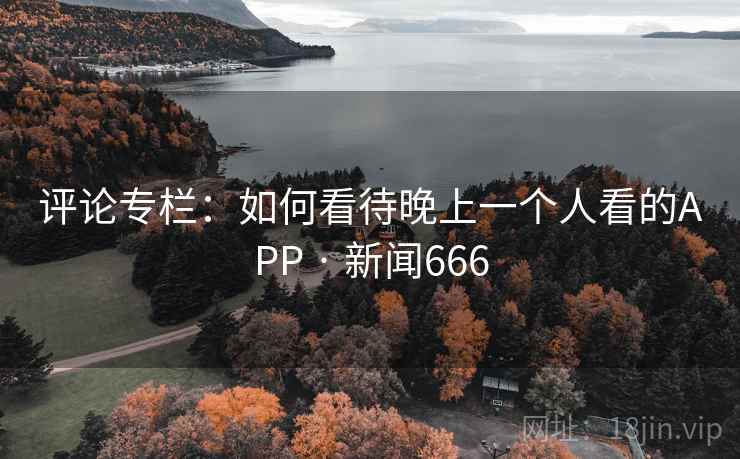 评论专栏：如何看待晚上一个人看的APP · 新闻666
