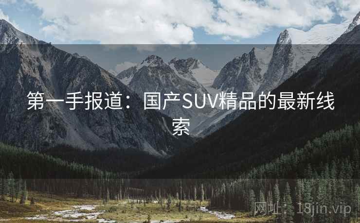 第一手报道:国产SUV精品的最新线索