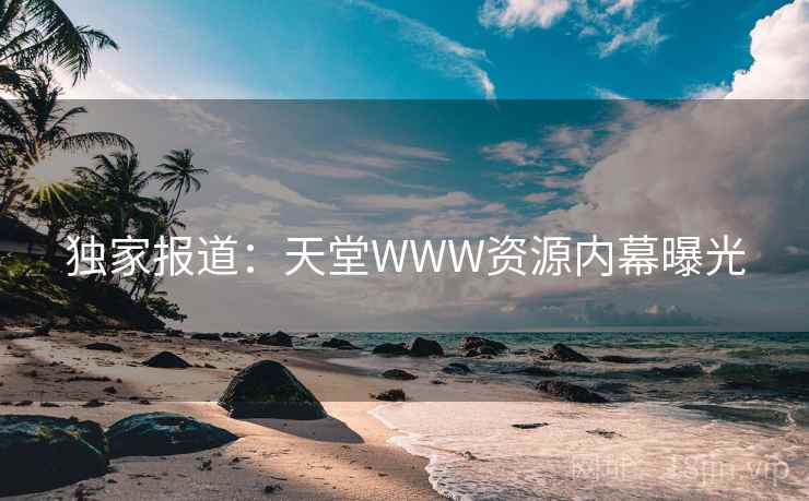 独家报道:天堂WWW资源内幕曝光